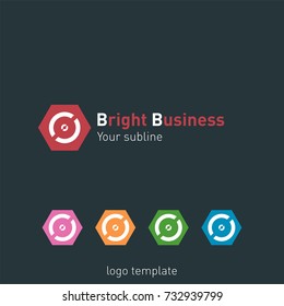 Creative abstract logo design template. Logo set, vector illustration.