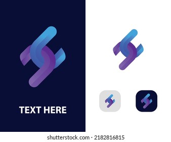 Ilustración vectorial de diseño de logotipo abstracto creativo
