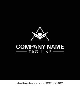 creative Abstract logo detain Black background