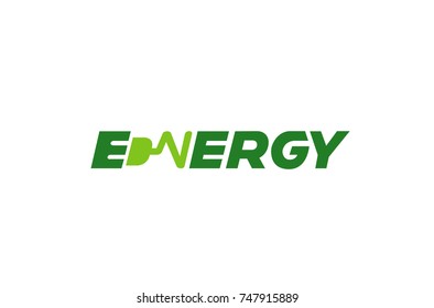 Creative Abstract Logo Energy Typography Text Design Illustration