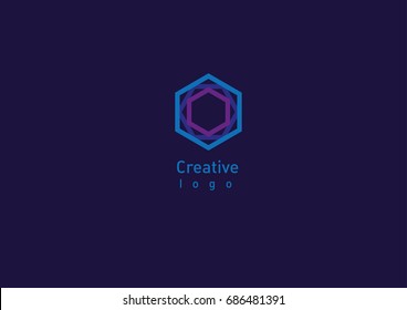 Creative abstract logo, a geometric pattern jewelry store