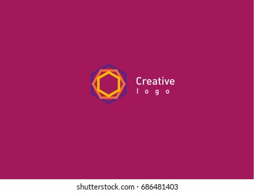 Creative abstract logo, a geometric pattern jewelry store