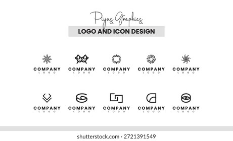Conjunto de Colección de diseño de logotipo Abstractas creativo