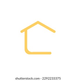 casa de forma geométrica con logotipo abstracto creativo para su empresa.