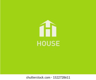 Creative abstract logo icon house and up arrow for company
