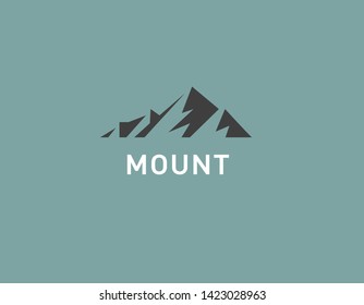 Creative abstract logo icon of mountain silhouette for company