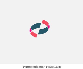 Creative Abstract logo icon pattern of geometric round shapes