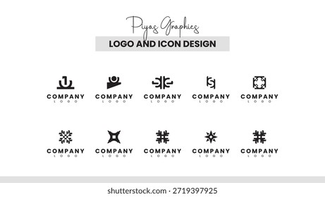 Paquete de iconos de logotipo Abstractas creativo