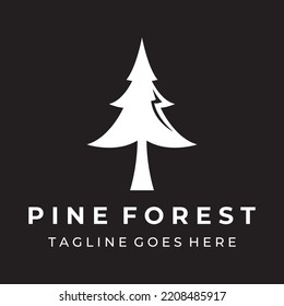 Creative abstract logo of pine trees and pine forest isolated background.Logos for badges,business,christmas,brands and natural products.