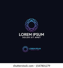 creative abstract logo stripes forming a circle, free vector