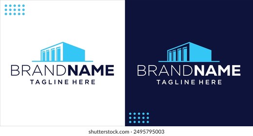 Creative Abstract Logo Warehouse Building, Design Inspiration, Illustration, Vector