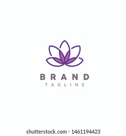 Creative Abstract Lotus Flower For Spa or Yoga Logo Design Inspiration
