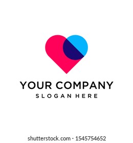 Creative abstract love or heart logo design vector