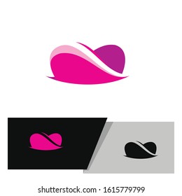 creative abstract love or valentine logo