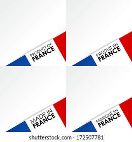 Creative Abstract Made in France Badges vector illustration