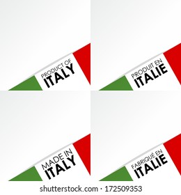 Creative Abstract Made in Italy Badges vector illustration