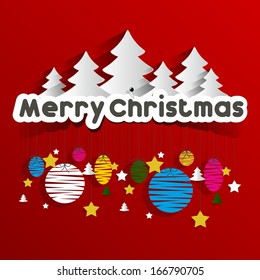 Creative Abstract Merry Christmas Card vector illustration