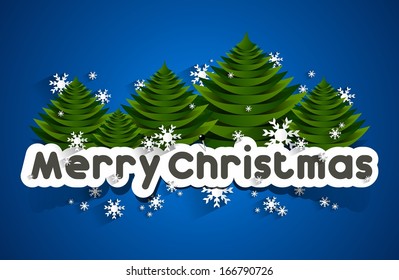 Creative Abstract Merry Christmas Card vector illustration