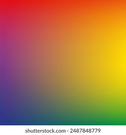 Creative abstract mesh gradient  rainbow colors. Complex gradient of different colors, square image. Colorful gay pride month, peace flag. Vector illustration. EPS 10