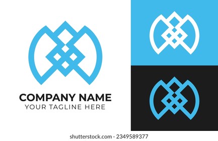 Creative abstract minimalist business logo design template