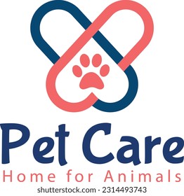 Creative, abstract and minimalist logo design for the per food and pet care service in a very beautiful and simple design.
