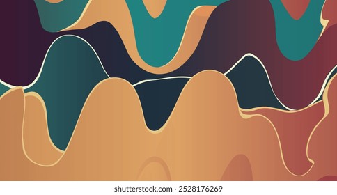 Creative abstract minimalist modern paint. Wave and aesthetic landscapes. high quality illustration for your design
