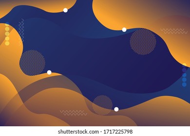 Fondo moderno abstracto creativo con efecto degradado dorado y azul