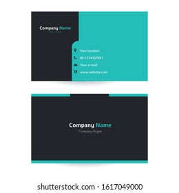 Creative and Abstract modern Double-sided business card in gray and blue colors.
Vector modern creative and clean business card template, flat design with place for your own text.Flat Design Vector Il