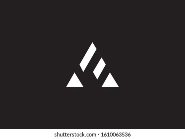 Creative abstract modern elegant trendy top unique artistic black and white color A, E, A E initial based letter icon logo.