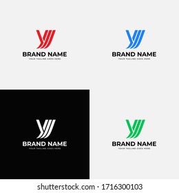 Creative abstract modern initial y letter logo design vector template. Professional letter y icon design for business or corporate identity with color variation.