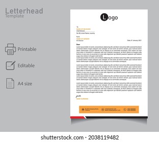 Kreative abstrakte, moderne Letterhead-Vektordesign-Vorlage