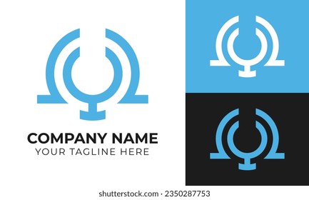 Creative abstract modern minimalist business logo design template