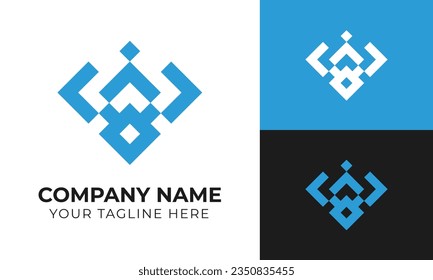 Creative abstract modern minimalist business logo design template