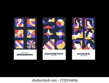 Creative abstract modern minimalist geometry shapes for poster and banner 