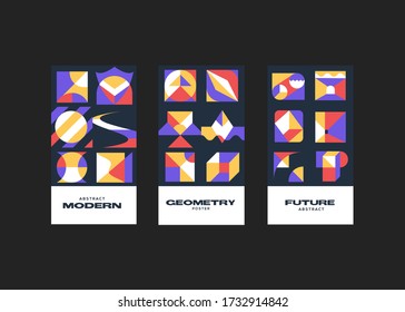 Formas de geometría minimalista moderna y abstracta creativa para afiches y pancartas 