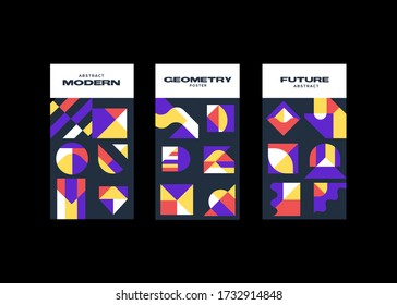 Creative abstract modern minimalist geometry shapes for poster and banner 