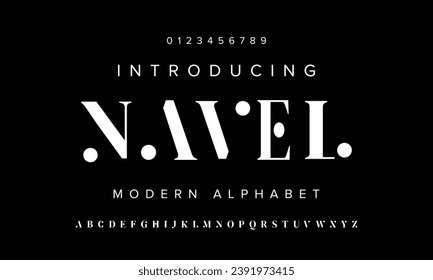 Creative abstract modern sans serif font vector with ligature style. Alphabet typeface for business company