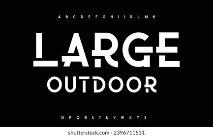 Creative abstract modern sans serif font vector with ligature style. Alphabet typeface for business company