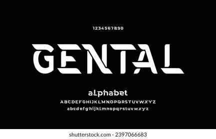 Creative abstract modern sans serif font vector with ligature style. Alphabet typeface for business company