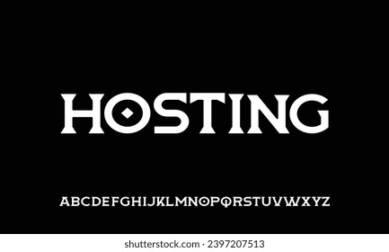 Creative abstract modern sans serif font vector with ligature style. Alphabet typeface for business company