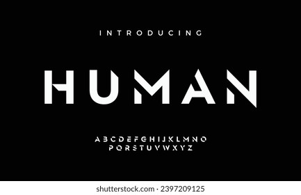 Creative abstract modern sans serif font vector with ligature style. Alphabet typeface for business company