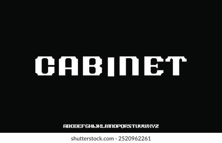 Creative abstract modern sans serif font vector with ligature style. Alphabet typeface for business company