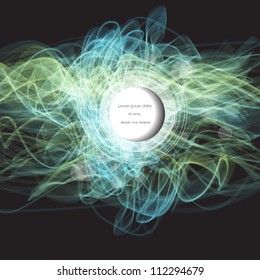Creative abstract modern vector web design with colorful smoke pattern