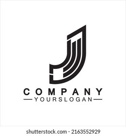 Creative abstract monogram Letter J logo icon design 