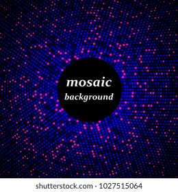 Creative abstract mosaic background with round shapes. Halftone style.  EPS10