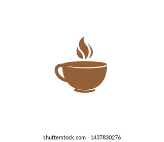 Creative Abstract Mug Coffee  Logo Design Vector Symbol Illustration
