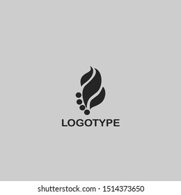 Creative abstract nature logo icon  vector design concept.