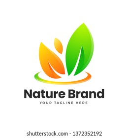 Creative abstract nature logo vector template logo design