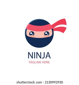 Creative abstract ninja logo pack vector