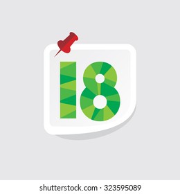 creative abstract numeric number vector illustration 